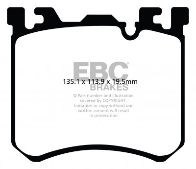 DP32091C EBC Brakes Redstuff Тормозные колодки перед BMW 