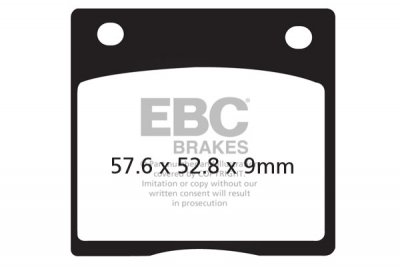 FA036 EBC BRAKES Organic тормозные колодки  KAWASAKI Z, ZG; SUZUKI GS, GSX, GV, XN 1977-1986 года выпуска