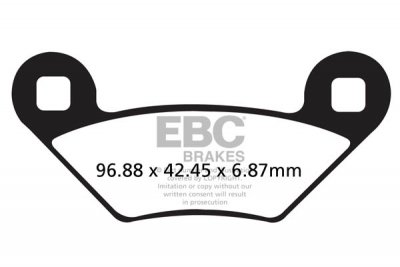 FA475TT EBC BRAKES Organic тормозные колодки  POLARIS 400, 500, 550, 800, 850 2009-2012 года выпуска