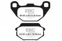 FA305 EBC BRAKES Organic тормозные колодки  ARCTIC CAT 50, 90, 150; KAWASAKI KXF; KYMCO Agility, Like, Looker, Maxxer, MXer, MXU, People, Super; SYM HD