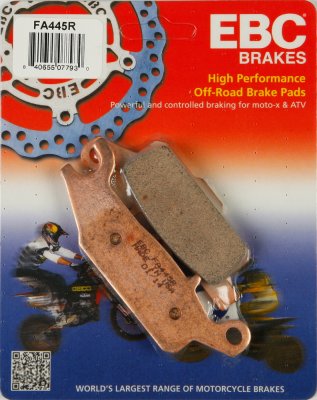 FA445R EBC BRAKES Organic тормозные колодки  YAMAHA YF 2007-2012 года выпуска