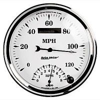 5" тахометр/сподометр COMBO, LED, OLD TYME WHITE II AUTO METER #1290