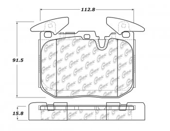 104.16090 Тормозные колодки Posi-Quiet Metallic BMW перед 