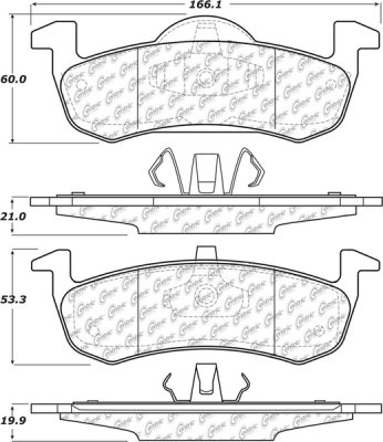 105.12790 Тормозные колодки Posi-Quiet Ceramic LINCOLN зад. 