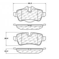 104.13090 Тормозные колодки Posi-Quiet Metallic MINI зад.