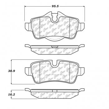 104.13090 Тормозные колодки Posi-Quiet Metallic MINI зад. 