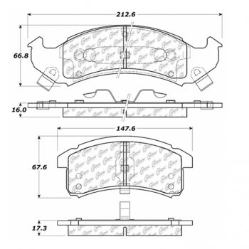 105.06230 Тормозные колодки Posi-Quiet Ceramic BUICK, CADILLAC ; BUICK/LEABRE; BUICK/PARKFWD; BUICK/RIVIERA; CADILLAC/DEVILLE; CADILLAC/DEVILLECONCOURS; CADILLAC/ELDORADO