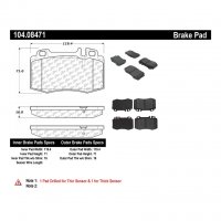 104.08471 Тормозные колодки Posi-Quiet Metallic MERCEDES-BENZ