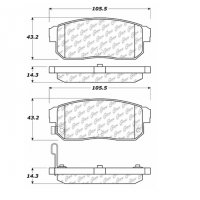 105.10080 Тормозные колодки Posi-Quiet Metallic MAZDA RX8