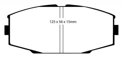 DP3610C EBC Brakes Redstuff Тормозные колодки TOYOTA Soarer, Supra выпуска 1984-1993 года