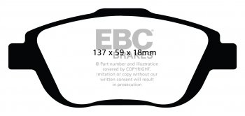 DP22073 EBC Brakes Greenstuff тормозные колодки перед. CITROEN C3, C4, DS; DS DS; DS  DS; OPEL Corsa, Crossland X; PEUGEOT 208, 2008, 2008, 2008; VAUXHALL Corsa, Crossland X выпуска 2009-2022 года