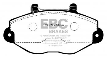 DPC920/2 EBC Heavy Duty Carbon колодки перед FORD 
