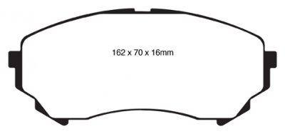 DP31828C EBC Brakes Redstuff Тормозные колодки CADILLAC CTS выпуска 2008-2022 года