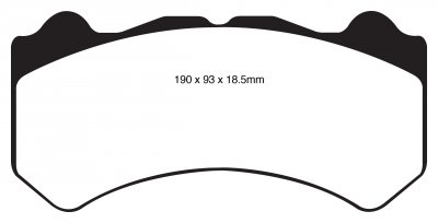 DP91983 EBC Brakes Orangestuff колодки тормозные перед NISSAN GT-R (R35), Juke-R Ширина 190мм, Высота 93мм, Толщина 19мм