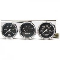 2-5/8" 3 панель приборов, OIL/WATER/VOLT, CHROME AUTO METER #2399