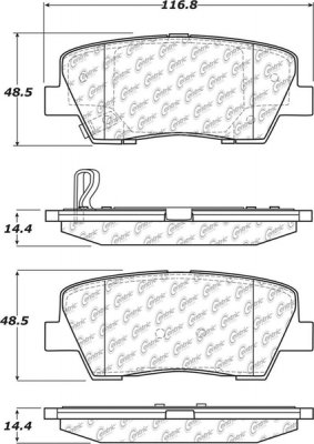 105.12841 Тормозные колодки Posi-Quiet Ceramic HYUNDAI зад. 