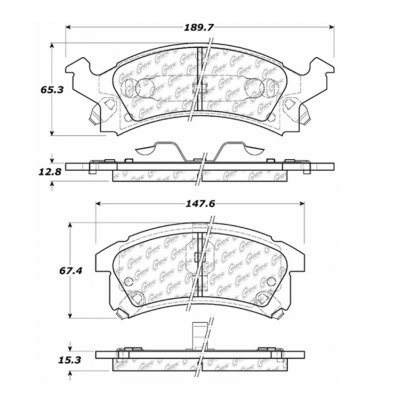 104.05060 Тормозные колодки Posi-Quiet Metallic BUICK, CHEVROLET ; BUICK/SKYLARK; CHEVROLET/BERETTA; CHEVROLET/CAVALIER