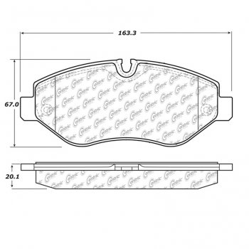 104.13160 Тормозные колодки Posi-Quiet Metallic DODGE, FREIGHTLINER, MERCEDES-BENZ, VOLKSWAGEN перед 