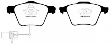 DP21495 EBC Brakes Greenstuff тормозные колодки перед. AUDI A4, A6, A8; SEAT Exeo выпуска 2002-2013 года