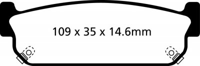 DP31784C EBC Brakes Redstuff Тормозные колодки зад. INFINITI, NISSAN INFINITI J30 3.0 93 thru 97; INFINITI M45 4.5 2003 thru 2005; INFINITI Q45 4.5 2002 and up; INFINITI Q45 4.1 97 thru 2001; NISSAN Leopard 3.0 (Y33) 96 thru 02; NISSAN Leopard 2.5 (Y33) 98 thru 02;