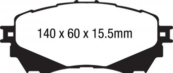 DP22170 EBC Brakes Greenstuff тормозные колодки перед. MAZDA 6 выпуска 2012-2022 года