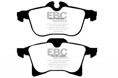 DP91520 EBC Brakes Orangestuff колодки тормозные перед HOLDEN Astra; OPEL /  VAUXHALL, Astra, Corsa, Meriva, Zafira Ширина 155мм, Высота 71мм, Толщина 20мм