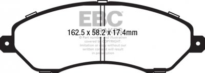 DPX2231 EBC Brakes Ultimax2 Тормозные колодки перед  TATA Aria, Safari выпуска 2011-2023 года