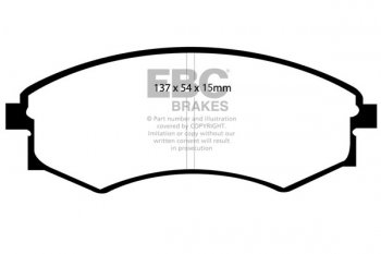 DP1358/2 EBC Brakes Ultimax2 Тормозные колодки перед  HYUNDAI Santamo; KIA Joice выпуска 1999-2003 года