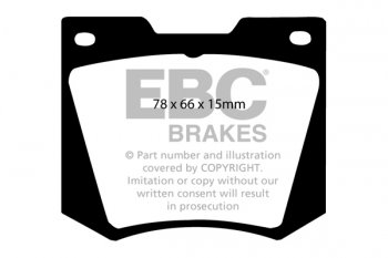DP258 EBC Brakes Ultimax2 Тормозные колодки перед  AUSTIN 1800; FAIRTHORPE TX; LOTUS Eclat, Elan, Elite; MORGAN Plus; MORRIS 1800; ROVER P6; TRIUMPH GT6, TR6; TVR 1600M, 2500M, 3000M, 3000S, Taimar, Vixen выпуска 1967-1982 года