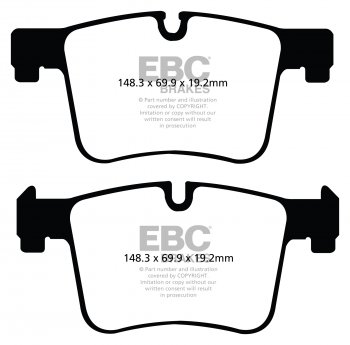 DP32105C EBC Brakes Redstuff Тормозные колодки BMW 2XX, 3XX, 4XX выпуска 2012-2020 года