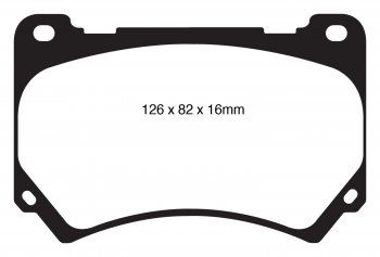 DP31849C EBC Brakes Redstuff Тормозные колодки HYUNDAI Equus выпуска 2009-2016 года