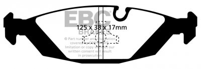 DP5447NDX EBC Brakes Bluestuff Тормозные колодки зад AUDI A4 (B5), A4 quattro (B5); BMW 6 Series (E24) выпуск 1982-2001 года