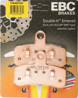 FA457HH EBC BRAKES Double-H™ тормозные колодки  HARLEY DAVIDSON FLD, FLS, FLSTC, FLSTF, FLSTFB, FLSTN, FXCW, FXCWC, FXD, FXDB, FXDC, FXDF, FXDL, FXDWG, FXSTB, FXSTC 2008-2012 года выпуска