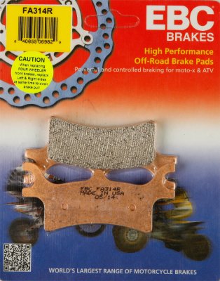 FA314R EBC BRAKES Organic тормозные колодки  POLARIS 250, 325, 330, 400, 450, 500, 600, 700, 800, PPS, PTV 2002-2012 года выпуска