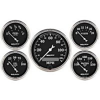 OLD TYME BLACK 5 PC. KIT BOX W/ELEC сподометр AUTO METER #1709