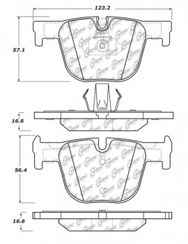 104.16100 Тормозные колодки Posi-Quiet Metallic BMW зад. 