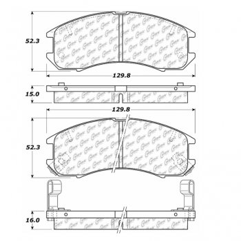 105.03990 Тормозные колодки Posi-Quiet Ceramic MAZDA 