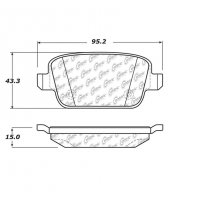 105.13140 Тормозные колодки Posi-Quiet Ceramic FORD, LAND ROVER, VOLVO зад.