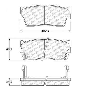 106.04180 Тормозные колодки PosiQuiet Extended Wear CHEVROLET, GEO, SUZUKI ; CHEVROLET/TRACKER; GEO/TRACKER; SUZUKI/SIDEKICK