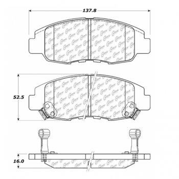 106.07640 Тормозные колодки PosiQuiet Extended Wear ACURA, HONDA ; ACURA/EL; HONDA/ACCORD
