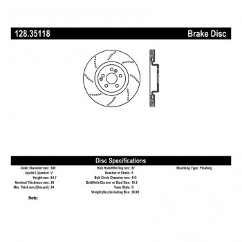 128.35118 Тормозные диски Premium MERCEDES-BENZ перед 