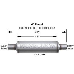 10415 Magnaflow Глушитель прямоточный 14" Body 