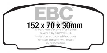 DPX2050 EBC Brakes Ultimax2 Тормозные колодки передние HYUNDAI i-10, i-20 выпуска 2004-2023 года