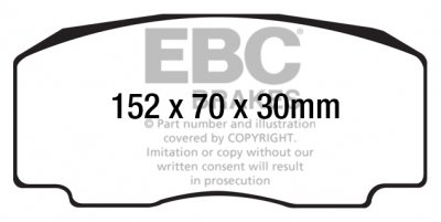 DPX2050 EBC Brakes Ultimax2 Тормозные колодки передние HYUNDAI i-10, i-20 выпуска 2004-2023 года