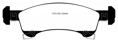 DP61651 EBC Brakes Greenstuff тормозные колодки перед. FORD Expedition; LINCOLN Navigator выпуска 2002-2006 года