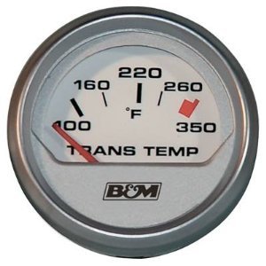 80226 B&amp;M CO White Face Transmission Temperature Gauge 