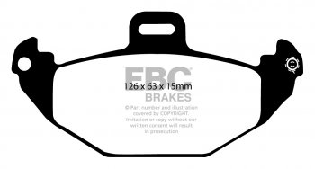 DP21190 EBC Brakes Greenstuff тормозные колодки зад RENAULT Laguna Estate, Laguna Saloon выпуска 1997-2000 года
