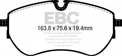 DPX2377 EBC Brakes Ultimax2 Тормозные колодки перед  VOLKSWAGEN Amarok выпуска 2018-2023 года