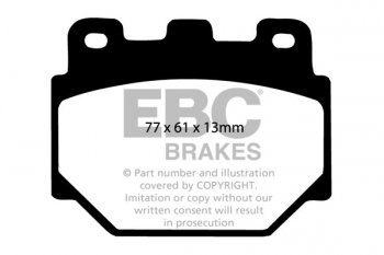 DP195 EBC Brakes Ultimax2 Тормозные колодки перед  DAIHATSU Consorte; TOYOTA 1000 выпуска 1970-1976 года