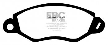 DPC1367 EBC Heavy Duty Carbon колодки перед FORD 